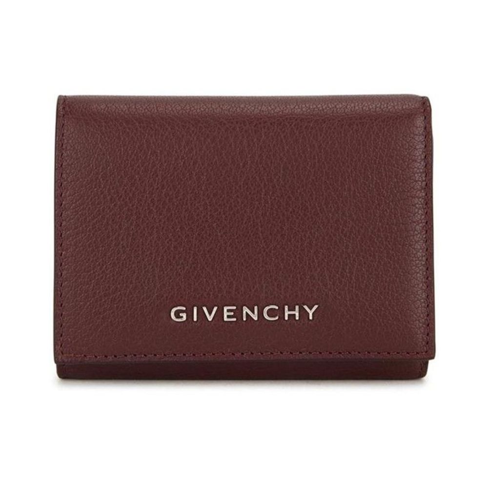 Givenchy Women's Leather Pandora TriFold Wallet Burgundy